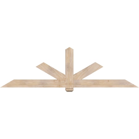 Ekena Millwork Kennewick Smooth Timber Gable Bracket, Douglas Fir, 96"W x 28"H x 3 1/2"D x 5 1/2"F, 7/12 Pitch GBW096X28X0406KEN00SDF